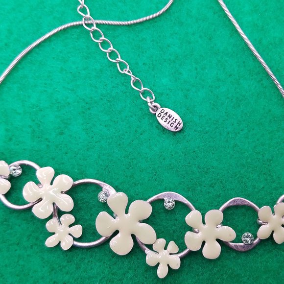 Mint Green Danish Design Necklace with Light Green Glass Jewels. - Picture 2 of 3